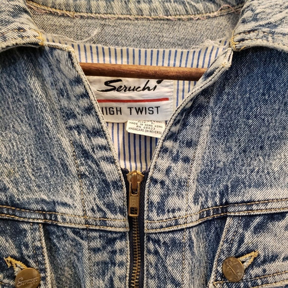 🌞SOLD🌞 Vintage Acid Wash Jean Trucker Jacket - Picture 2 of 8